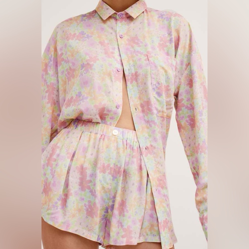 For Love & Lemons Floral Button Down